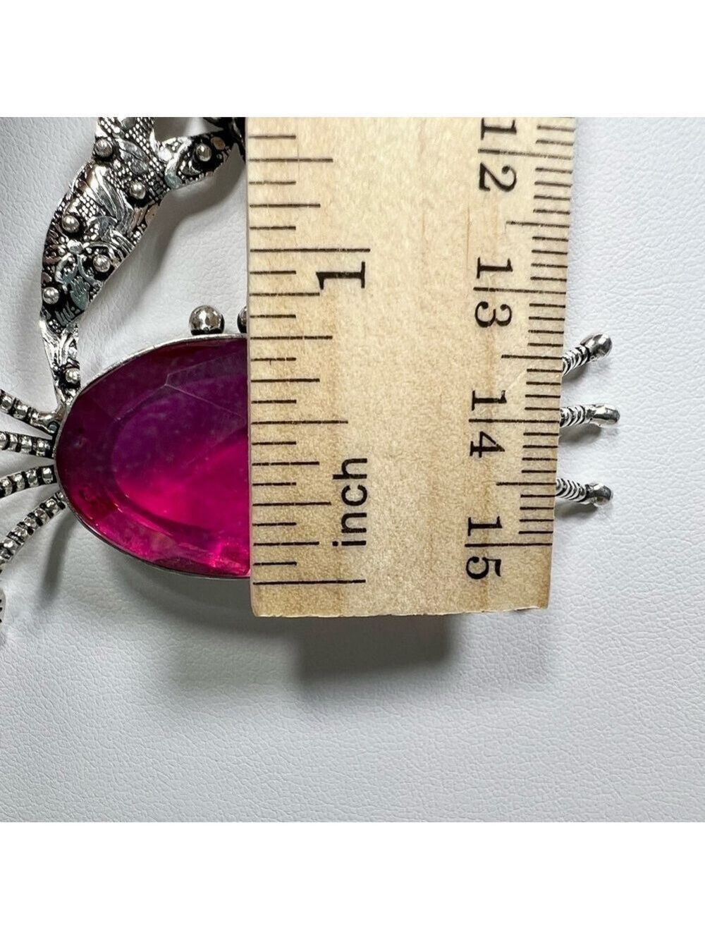 Pink 🔥 Fire Topaz 925 Large Crab Pendant & Bracelet - Picture 7 of 9